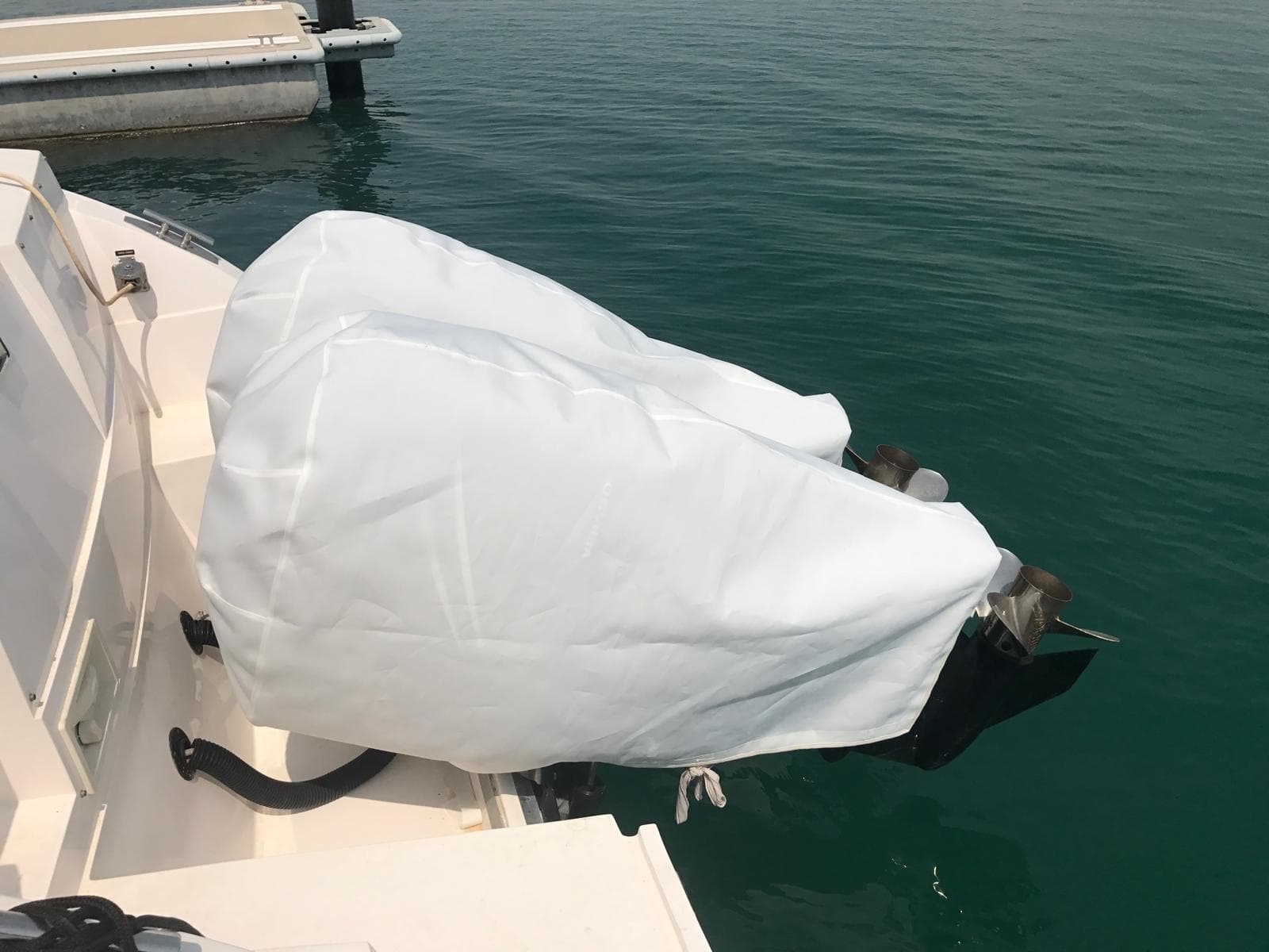 Ship Cover — custom cutout for antenna