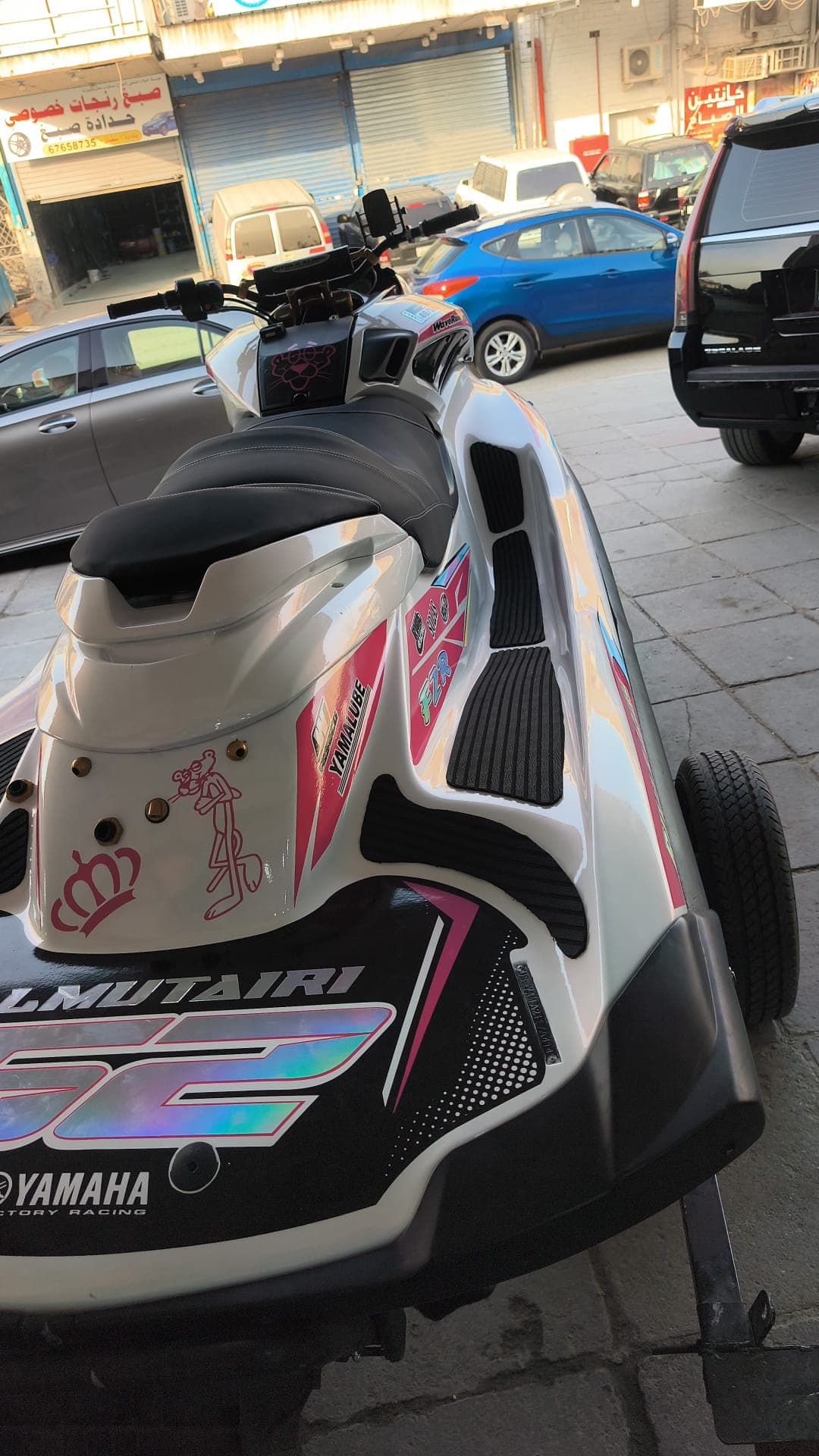 Close-up of the textured surface on a custom jet ski floor mat by Shakeel Marine in Kuwait