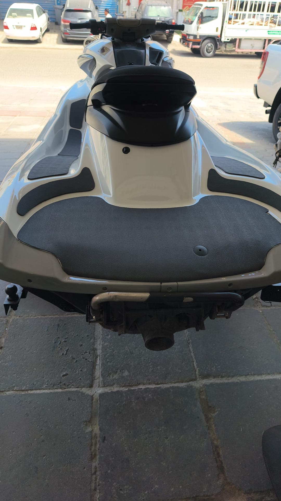 Fitted marine floor protection across a jet ski deck by Shakeel Marine in Kuwait