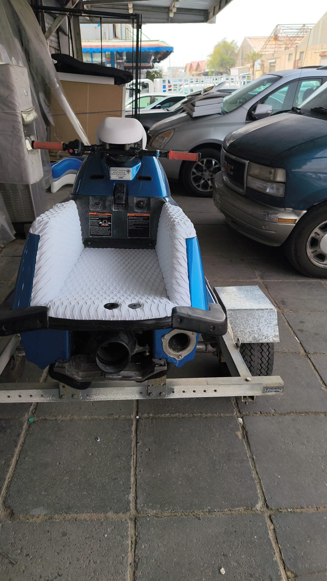 Precision-fitted Super Jet floor mat shown on a personal watercraft by Shakeel Marine in Kuwait