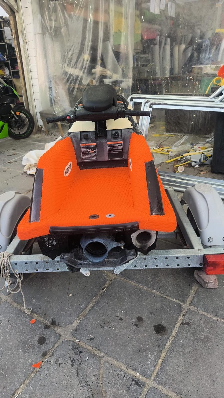 Jet Ski Grip Mat — fitted on jet ski